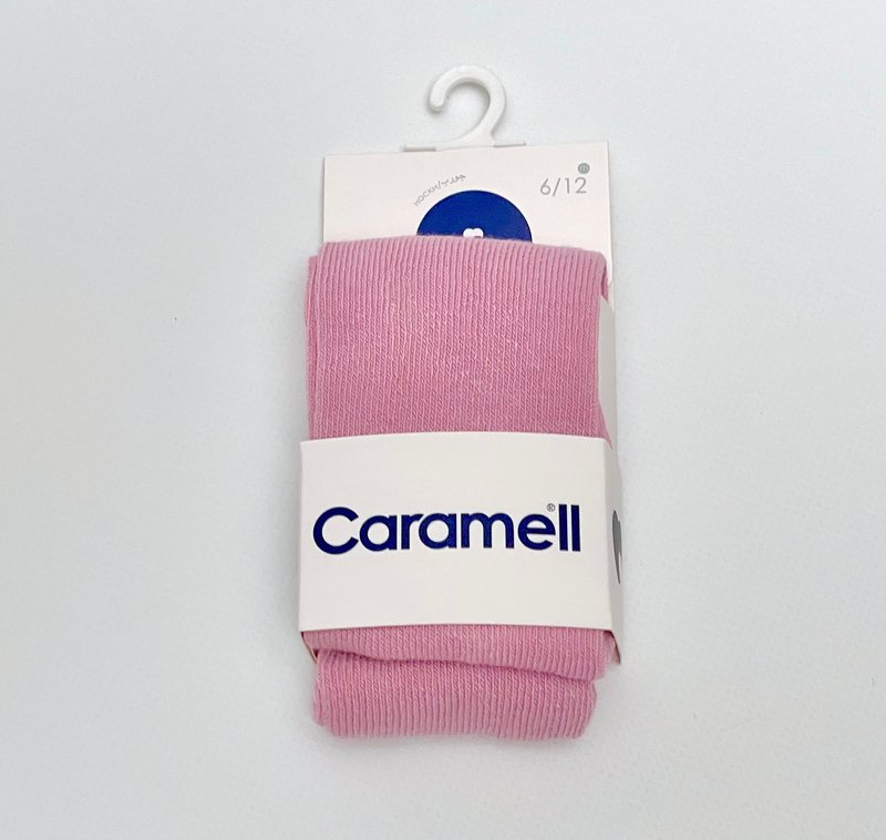 Колготки базові для дівчинки Caramell однотон р.6-12міс темна пудра 009005-1 фото