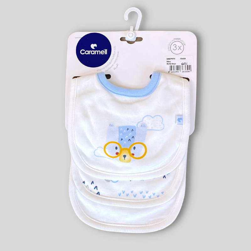 Слинявчики 3шт Hello Bear Caramell one size блакитний 0220004 фото